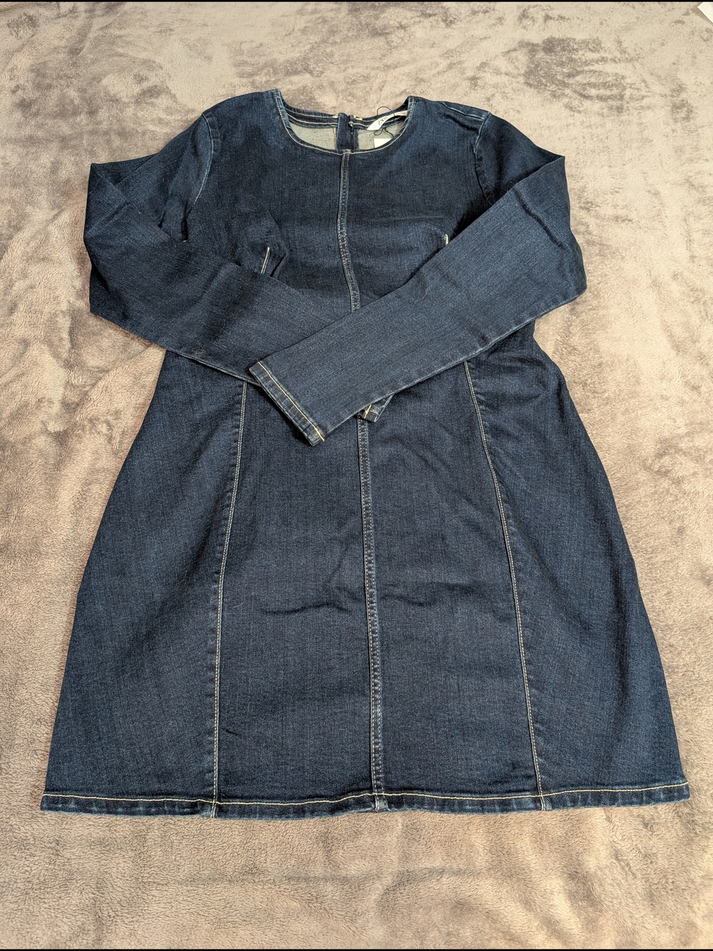 ZARA Denim Long Sleeve Dress